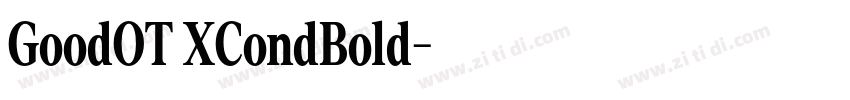 GoodOT XCondBold字体转换